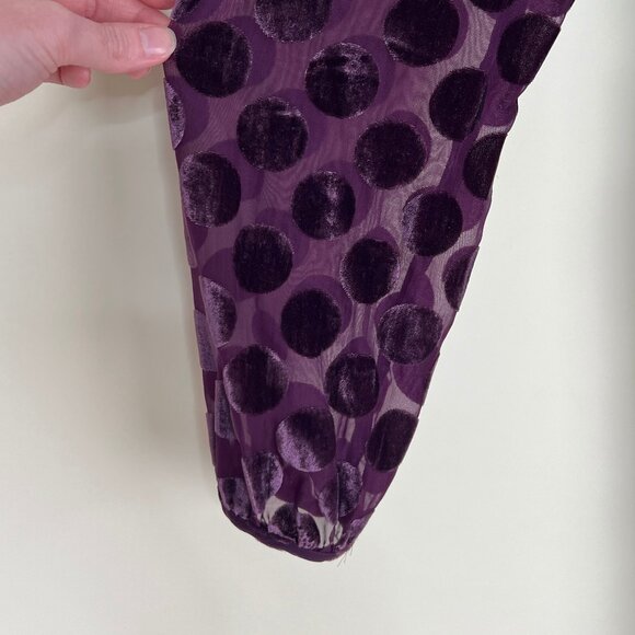 Betsey Johnson Velvet Wrap Mini Dress Velvet Whimsical Fall Winter Wedding Guest - Picture 7 of 9